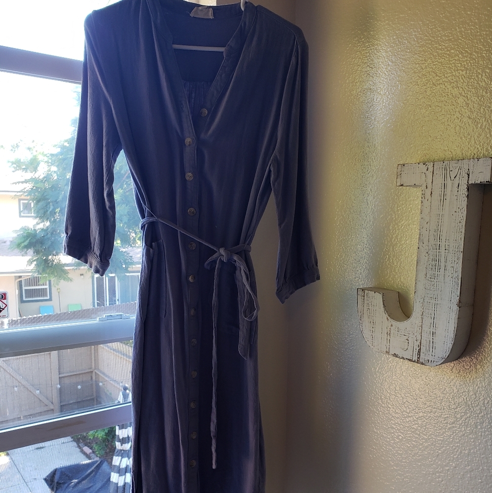 Blue midi dress